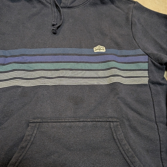 Patagonia Uprisal Hoodie Mens S Navy Stripes - Picture 3 of 6
